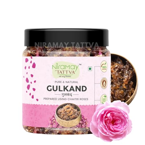 Niramay Tattva Natural Gulkand, 350Gm | Sun-Cooked Damask Rose Petals & Rock Sugar