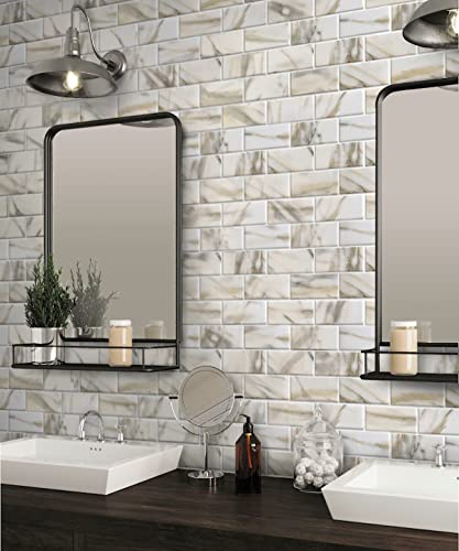 Recycled Subway Glass Mosaic Tile (9.18 Sq ft- Box of 10 Sheets)