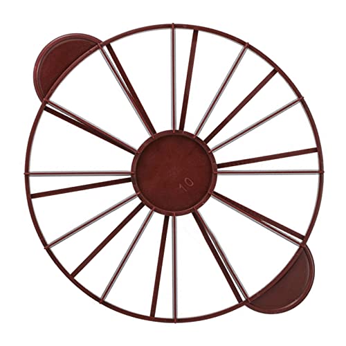 Marcador de Porción de Pastel Rebanada de Pastel Redondo de Plástico y Marcador de Rebanador de Pastel Marcador de Pastel de 10/12 Piezas Divisor de Porción Igual para Dividir (Rojo oscuro (Marrón)