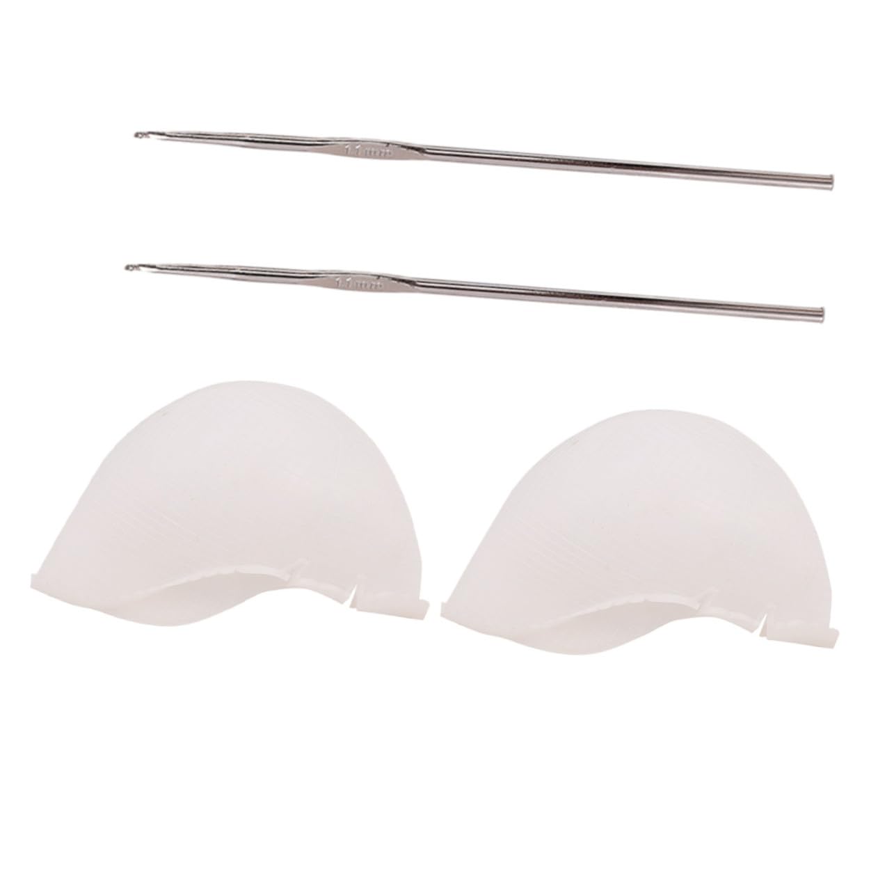 GALPADA Cuffia la Colorazione dei Chioma in Silicone Perforata con Ago Metallico, Set da 2 Pezzi, Taglia Media, Riutilizzabile per Mèches, Adatta a Saloni di Bellezza e Uso Domestico