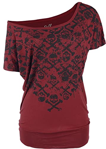 Full Volume by EMP Donna T-Shirt Rossa Loose Basic...