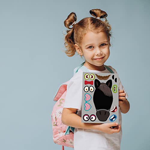 24 Pieces Make Your Own Stickers Mix And Match Make A Face Animal Stickers For Kids Toddlers With Unicorn Dinosaur Sea Animals Horse Kids Party Favor Supplies Crafts #TOP6