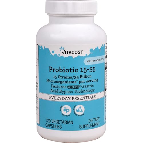 Vitacost Probiotic 15-35 with NutraFlora® FOS, 120 Vegetarian Capsules