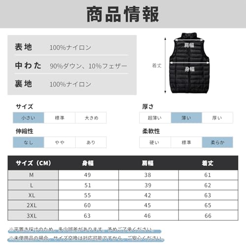 ＰＡＦＨＬ ダウンベスト メンズ 77011グレー L