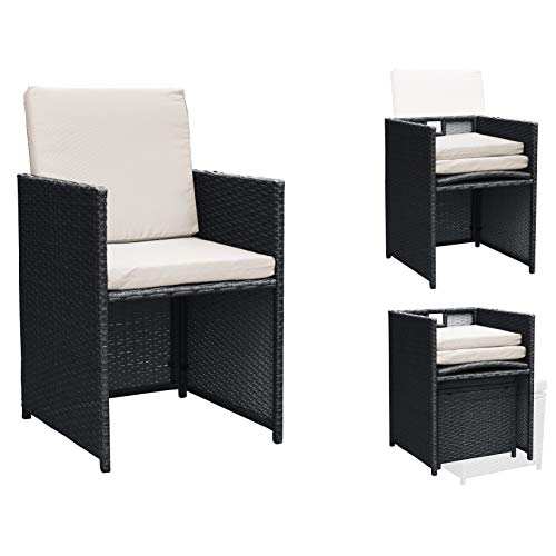 Ribelli Gartenmöbel Set 9-Teilig, Lounge Balkonmöbel aus Polyrattan, Wetterfest Sitzgruppe, Sitzgarnitur mit Sofa… – Bild 6