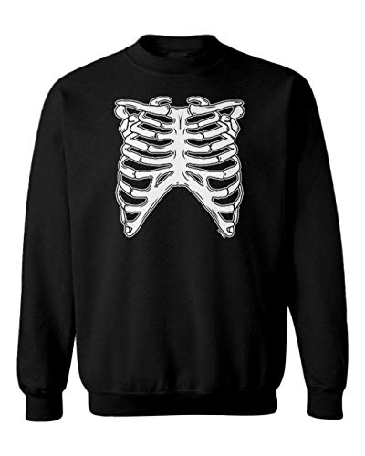 Tcombo Skeleton Ribcage - Halloween Outfit Toddler Fleece Crewneck Sweater