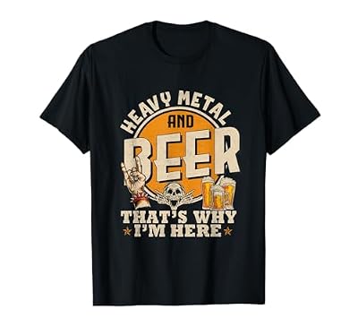 Metalhead Heavy Metal y Cerveza Por eso Estoy Aquí Punk Rock Camiseta | Ya disponible en tu tienda friki favorita! En mundofriki.es! Metalhead Heavy Metal y Cerveza Por eso Estoy Aquí Punk Rock Camiseta | Ya disponible en tu tienda friki favorita! En mundofriki.es!