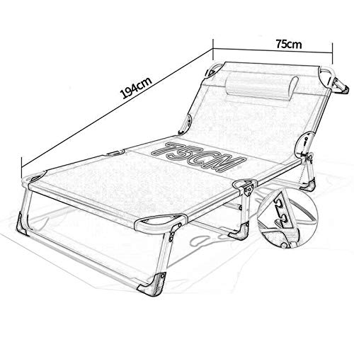Chaises longues de piscine et lit pliant de balcon élargi - 3
