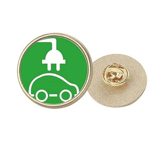 Broche ronde en métal doré écologique taille M pour vêtements et accessoires