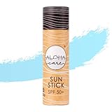Aloha Sun Stick LSF 50+ | Gesichtsmineral Sonnenschutz zum Surfen | Eco Paper Stick 20g (Blau)