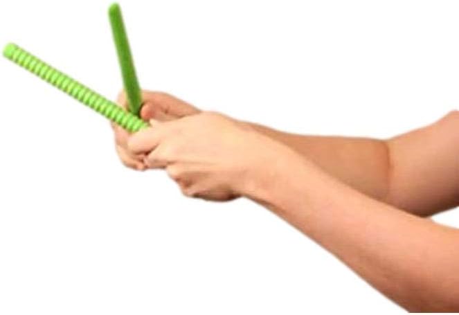6 pairs of Rhythm Sticks - Ribbed/Smooth (10in; Red and Green; Age 3-99)