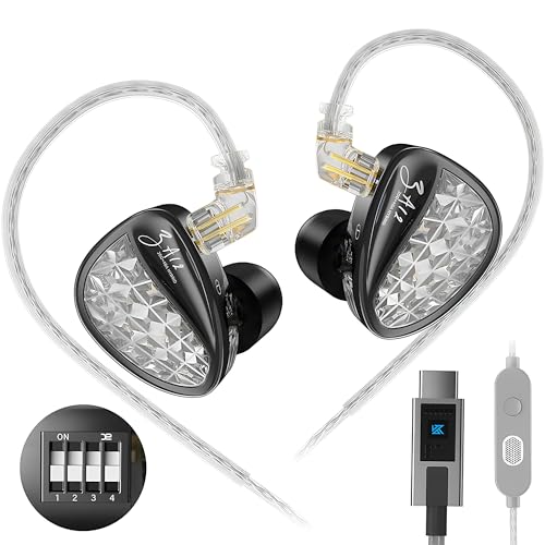 KZ ZA12 �n�C�u���b�h IEM �C���z�� 2DD+4BA �h���C�o�[ �C���C���[ ���j�^�[ �w�b�h�z�� HiFi �X�e���I �L���C���z�� ���y&�Q�[���p �X�e�[�W�p (�u���b�N�X�C�b�`�t���A�T�E���h�J�[�h����)