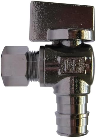 PROFLO PFXQAPP32C 1/2" PEX x 3/8" OD Angle Stop Quarter 1/4" Turn QT - Chrome