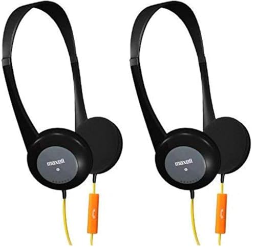 Image of Maxell 195004 Action Kids Headphone with Microphone Black (Pack of 2)