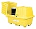 Poly Safetypack Drum Storage System with Drain, Yellow, 130 Gallon Spill Capacity, 1200 lbs Load Capacity