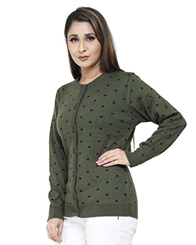 Image of Modeve Women's Acrylic Blend Cardigan /Round Neck Sweater For Winter