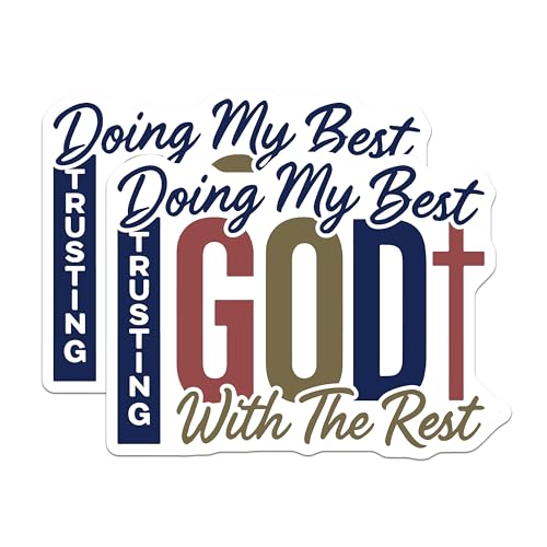 (2 Pack) Christian Magnets - Doing My Best Trusting God