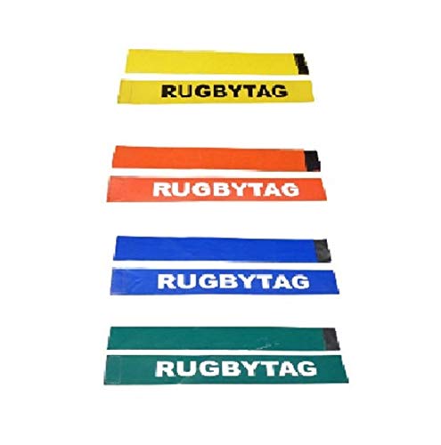 Image of New 2020 RUGBY TAG BELT (2 TAGS + 1 BELT) - Blue, Green, Orange, Yellow - Tag Rugby (Yellow, Pack of 1)