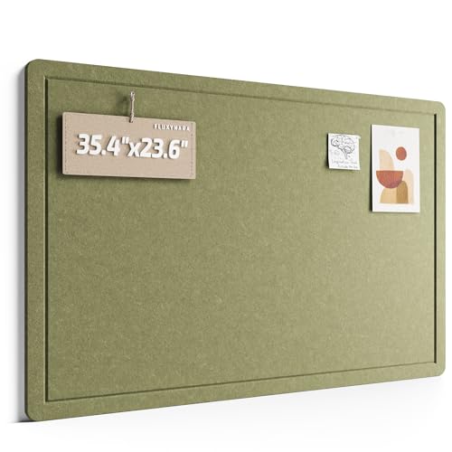Fluxynara Bulletin Board,35.4" x 23.6" Cork Board Alternative with 12