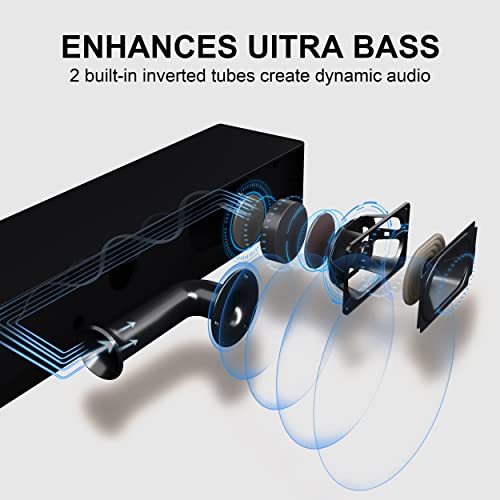 Larksound Sound Bar For Tv, 35 Inch Tv Speaker, Surround Sound System, Tv Soundbar With Bluetooth/Hdmi Arc/Optical/Aux/Usb Connection, 70W, Wall Mountable #TOP2