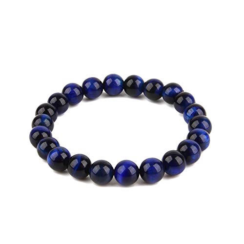 Believe London Blue Tiger Eye Gemstone Chakra Healing Bracelet Anxiety Crystal Natural Stone Men Women Stress Relief Reiki Yoga Diffuser Semi Precious #TOP3