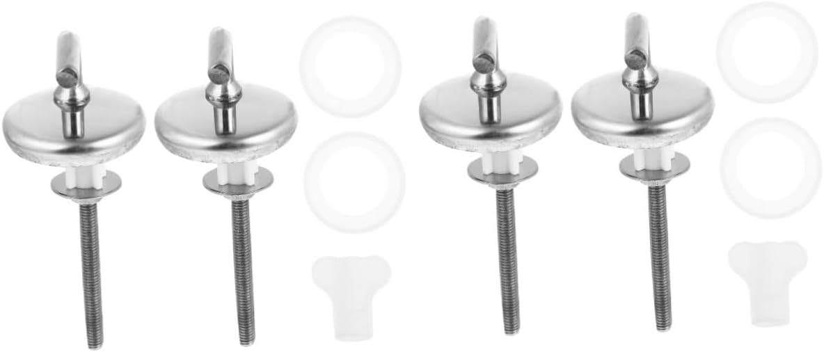 Angoily 4pcs Toilet Seat Bolts Replacement Fastener Screws for Toilet Seat Cover Hinge