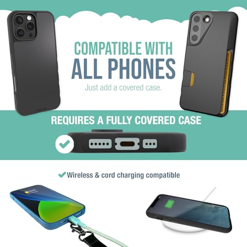 Smartish Phone Lanyard - Case Clinger - Universal iPhone Holder w/Detachable Crossbody Shoulder Neck Strap Gift for Women/Girls for Phone Cases iPhone, Galaxy, Pixel- Adjustable Black Rope Strap by Smartish - Image 5