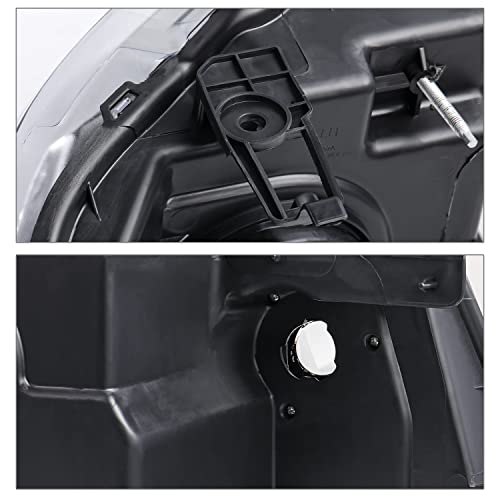 M-Auto Left&Right Headlights Assembly Replacement For 2004 2005 2006 2007 2008 Ford F-150/2006 2007 2008 Lincoln Mark Lt, Factory Style Chrome Housing Amber Corner Headlamps #TOP6