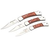 Wild Turkey Handmade Collection Everyday Carry Lock Back Manual Folding Knife w/Display Box - Smooth One Hand Wildlife Handle Knife - Beautiful Limited Edition Collectors Item (Wood Set)