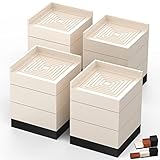 Furniture Risers, Tclouda Bed/Sofa/Desk/Table/Chair Leg/Fridge Lifts to 1.5, 3 and 4 in, Square Adju