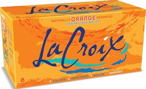 La Croix Sparkling Water, Orange, 12 Fl Oz (pack of 8)