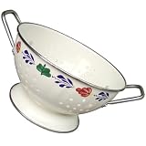 OSALADI Égouttoir à Fruits en Métal avec Trous de Drainage, Petit Plateau de Service Multifonction Vintage, Corbeille à Fruits Décorative Cuisine et Salle à Manger, Passoire Solide, Léger