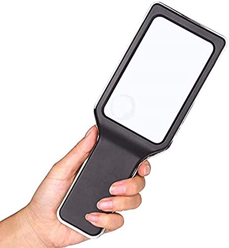 LED portátil, vidro de lupa de bolso 3X 6X com iluminação LED portátil, usado para ler livros, págin