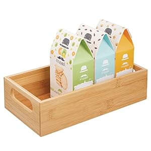 mDesign Bamboo Kitchen Storage Cont...