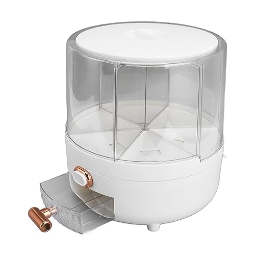 Distributeur de céréales rotatif 360° et boîte à riz compacte en PP - 4