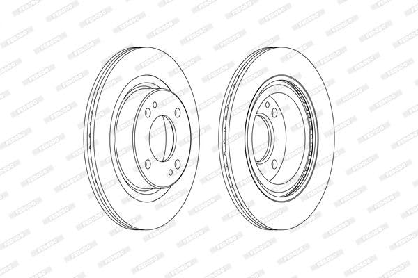 FERODO Premier DDF2467C, 2 szt Tarcze Hamulcowe przód 251mm