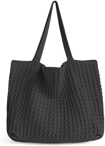 Ayieyill Crochet Tote Bag For Women, Crochet Mesh Beach Tote Bag ...