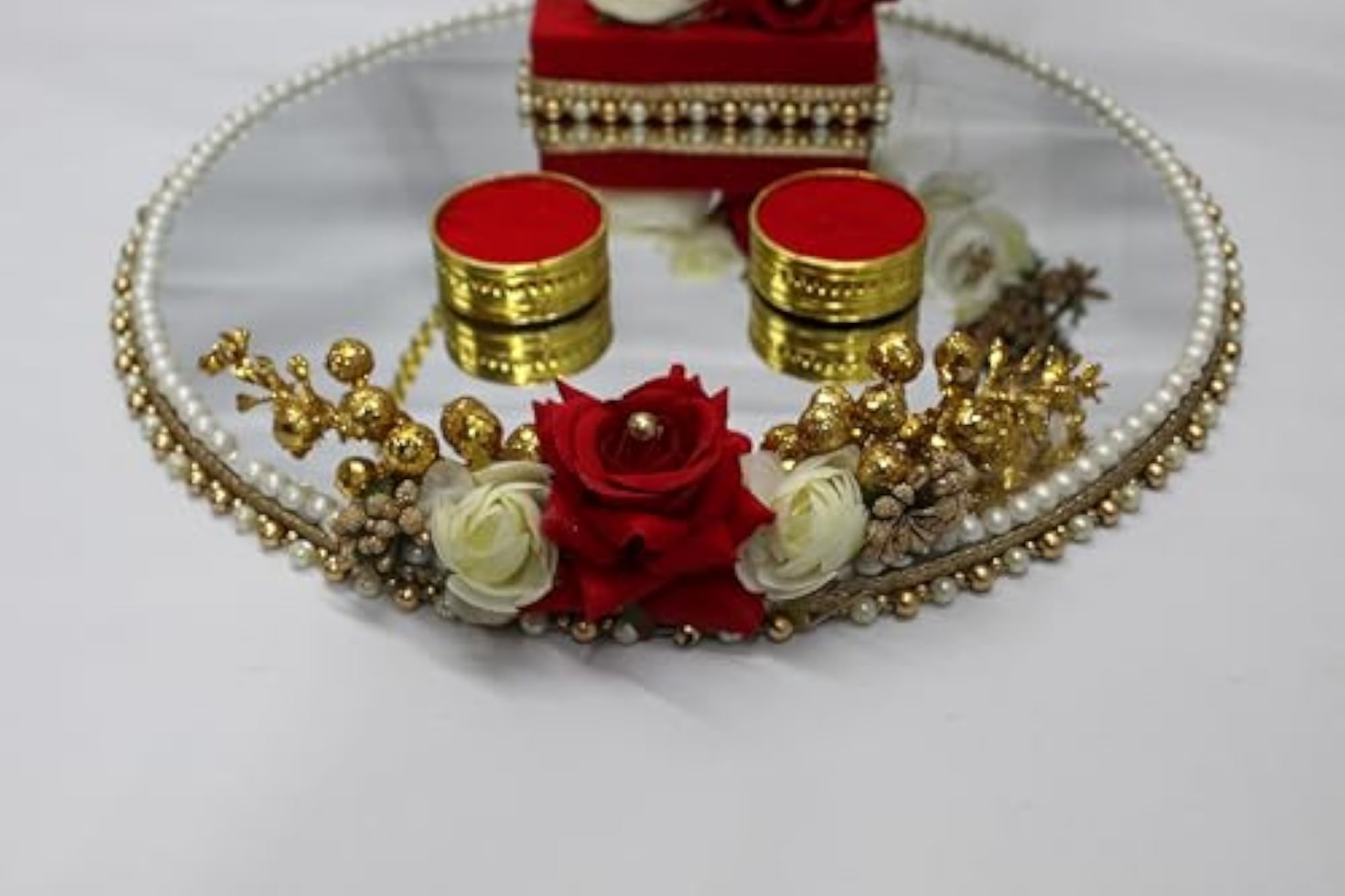 Decorative Ring Platter for Engagement & Wedding with LED Lights