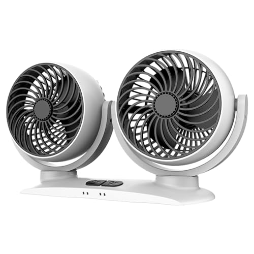 Ventilador de coche portátil para coche, ventilador eléctrico, rotación de 360°, para autocaravanas