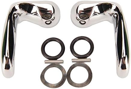 Speedway Motors Chrome Vent Window Handle Pair, Interior Restoration Replacement Set Compatible with 1962–67 Chevy II Nova and 1964–67 Chevelle Malibu Sedan/Wagon