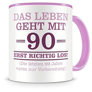Samunshi® Tasse mit Spruch witzige Geschenke zum 90 Geburtstag Mann Frau Oma Opa Geburtstag Geschenkideen zum 90…