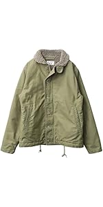 Amazon.co.jp: WAIPER U.S. Navy N-1 Deck Jacket with USED Treatment