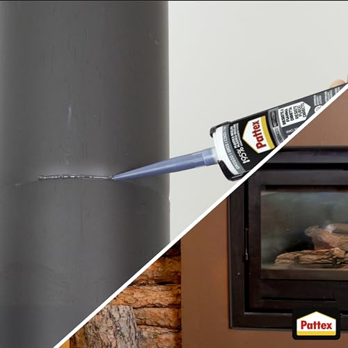 Miniatura 6 de Pattex Silicona Barbacoas Y Chimeneas, Gris, Resiste Al Fuego, 280 Ml
