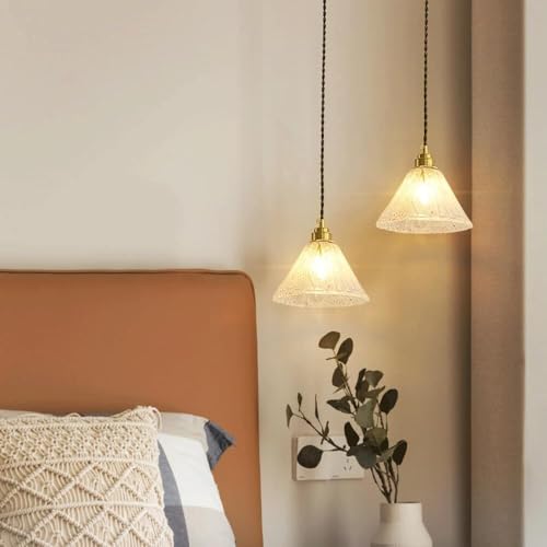 Abat-jour en verre personnalisé E27 lustre plafonnier