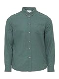 Button-down Kragen mazine Herren Hemd Yarm Shirt - Bottle Mel. - Größe L