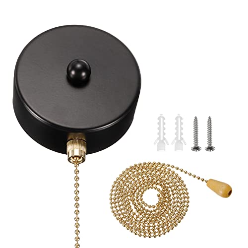 PATIKIL AC 125/250V Tracción Cadena Interruptor, On-Off Techo Ventilador Interruptor para Pared...