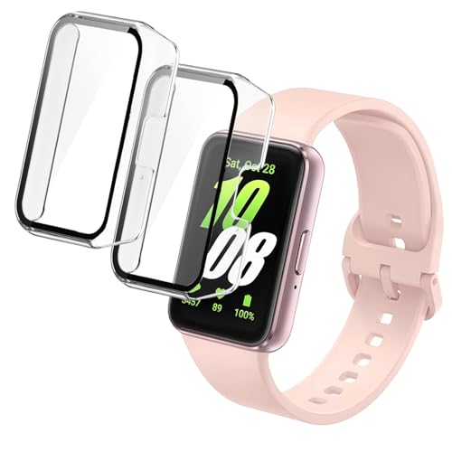 [2 Pack] Hard PC Cases for Samsung Galaxy Fit 3 Cases, Full Coverage All-Around Protective Bumper Cover for Galaxy Fit 3 Screen Protector Case Accessories