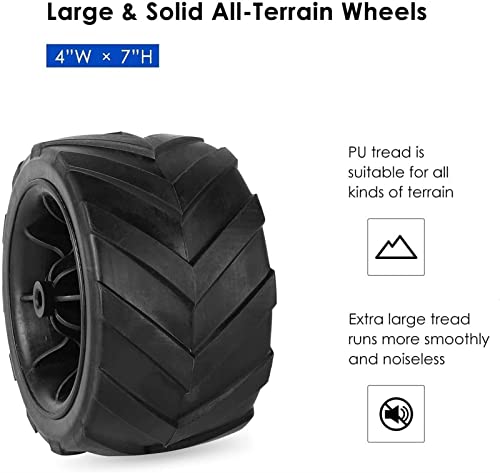 Manyin Carrinho dobrável multiuso para ambientes externos, carrinho de jardim resistente com rodas p