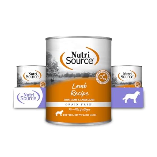 NutriSource Grain Free Lamb Recipe Dog Food, Premium Wet Dog Food, 12.3 Ounce (Pack of 12)