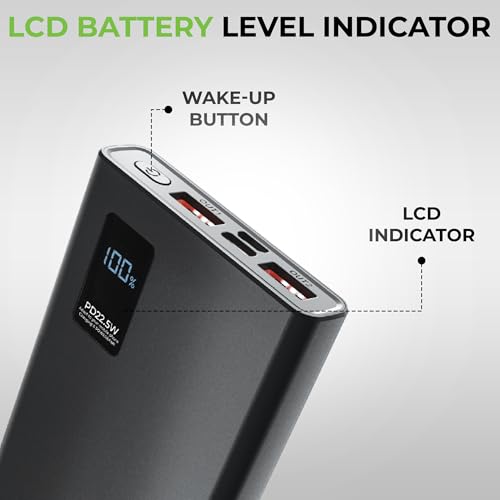 Image of UltraProlink 10000mAh Slim 22.5W QC-PD -PPS Power Bank|Juice-Up Pro |for iPhone 15 /14,iPad,Galaxy, Nothing & Pixel Phones|UM1119|Black
